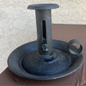 Vintage Antique Hog Scraper Candle Stick Holder 4.25”